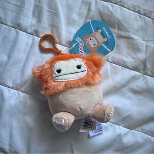 🆕🧡 Squishmallows Shasta Orange Flower Bigfoot Clip 3.5”